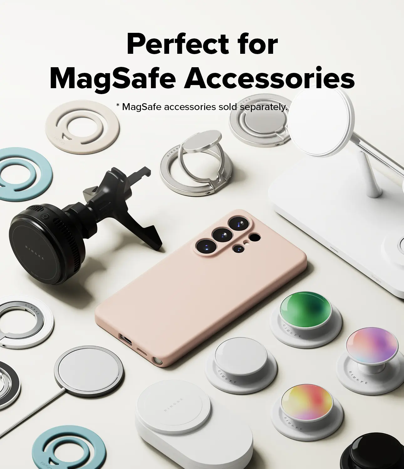 Silicone Magnetic Case Samsung Galaxy S26 Ultra Pink Sand