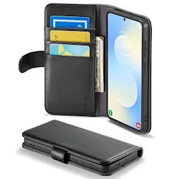 Ekte Lærveske Samsung Galaxy S26 Svart