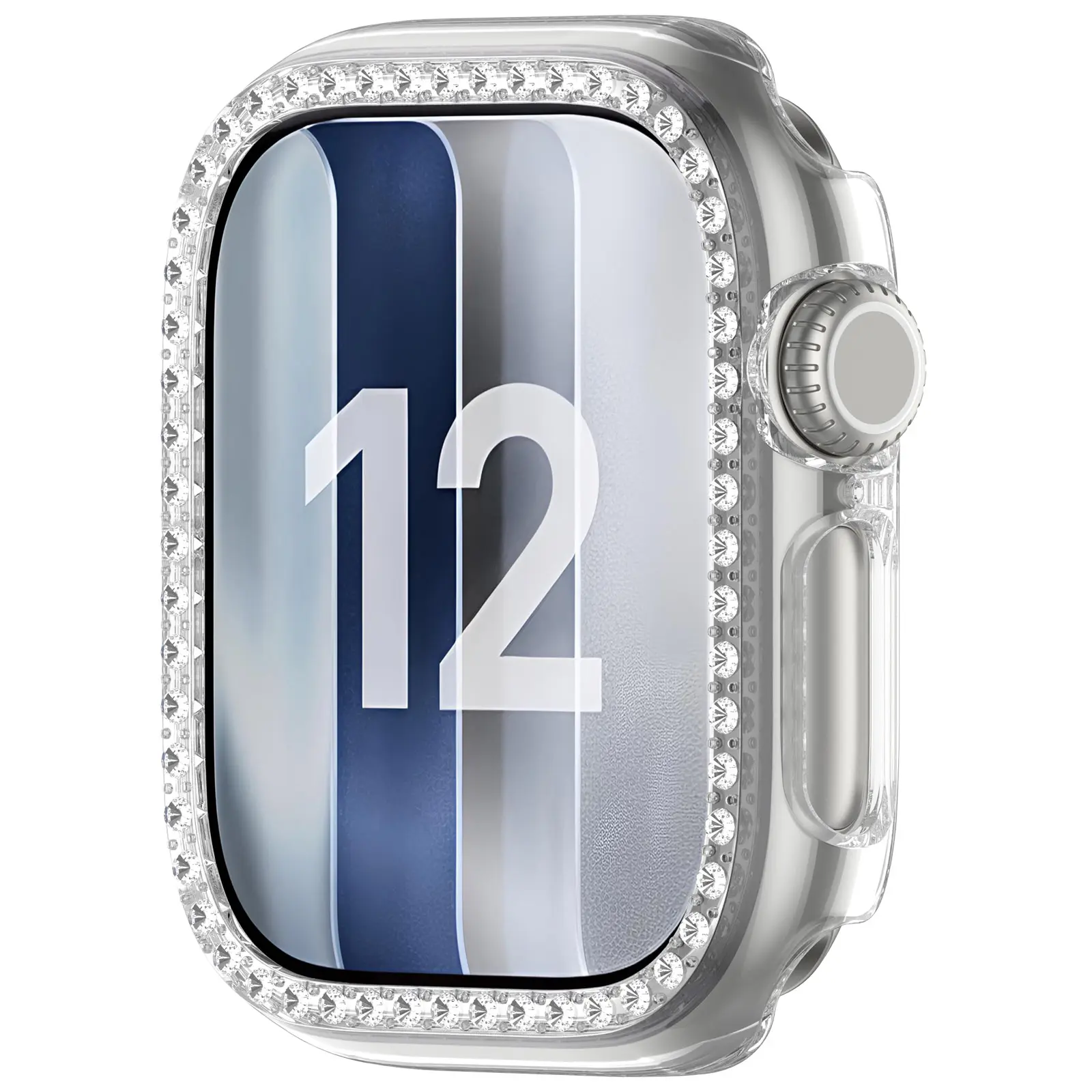 Rhinestone Skal Apple Watch Series 12 43mm Genomskinlig