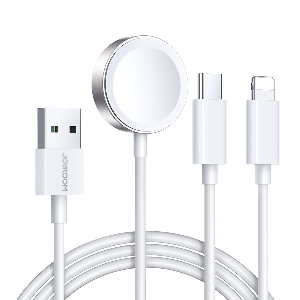 3-in-1 Laddningskabel - USB-A till USB-C/Lightning & Apple Watch Laddare