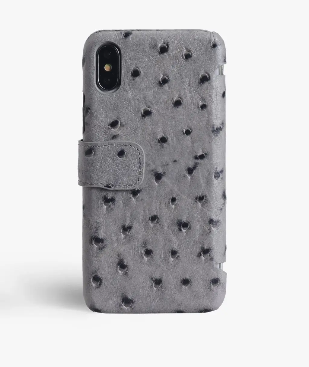 Plånboksfodral iPhone X/XS Ostrich Grey
