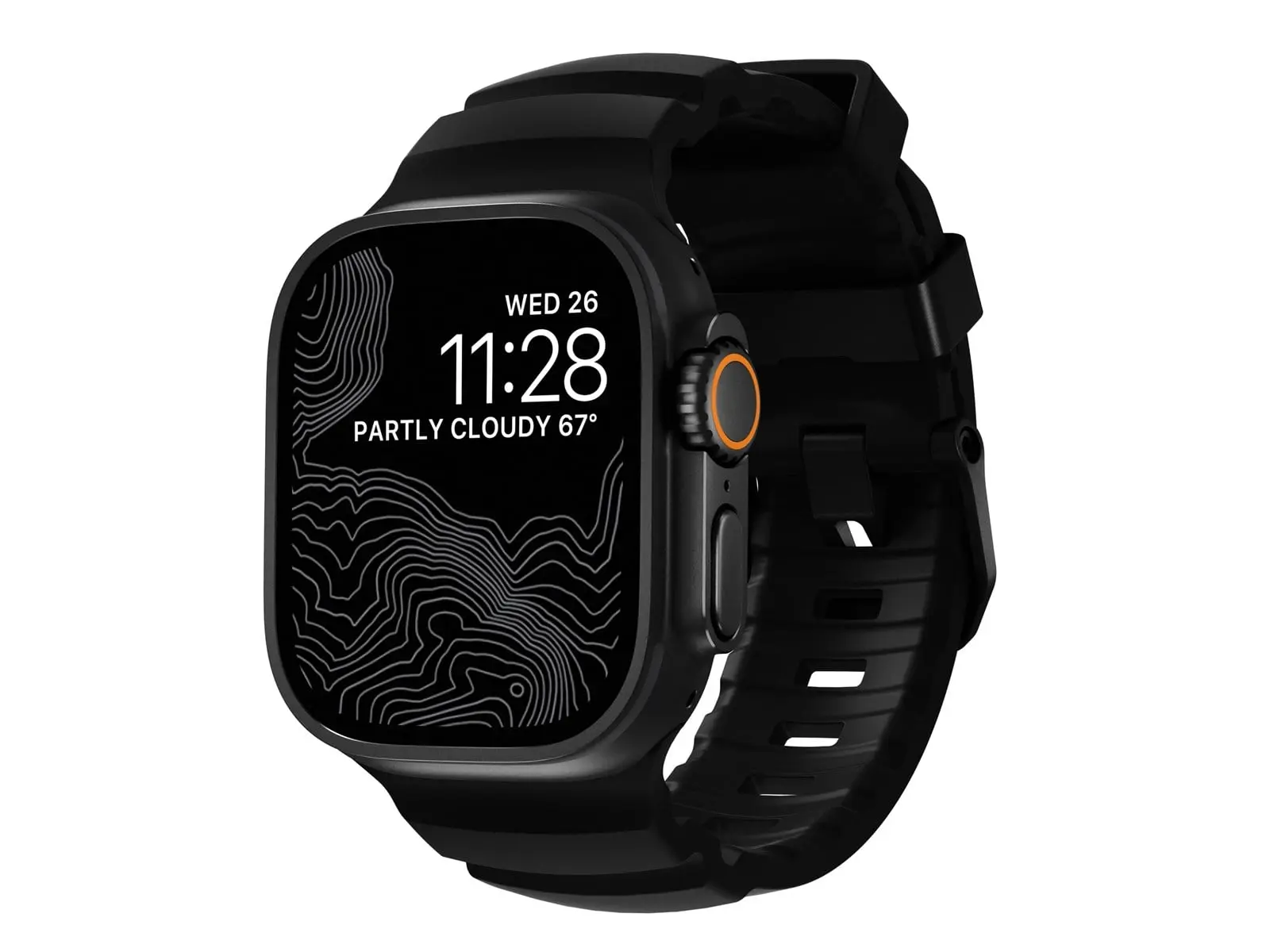 Apple Watch Series 11 46mm Rocky Point Band Carbon Black (Black Hardware)