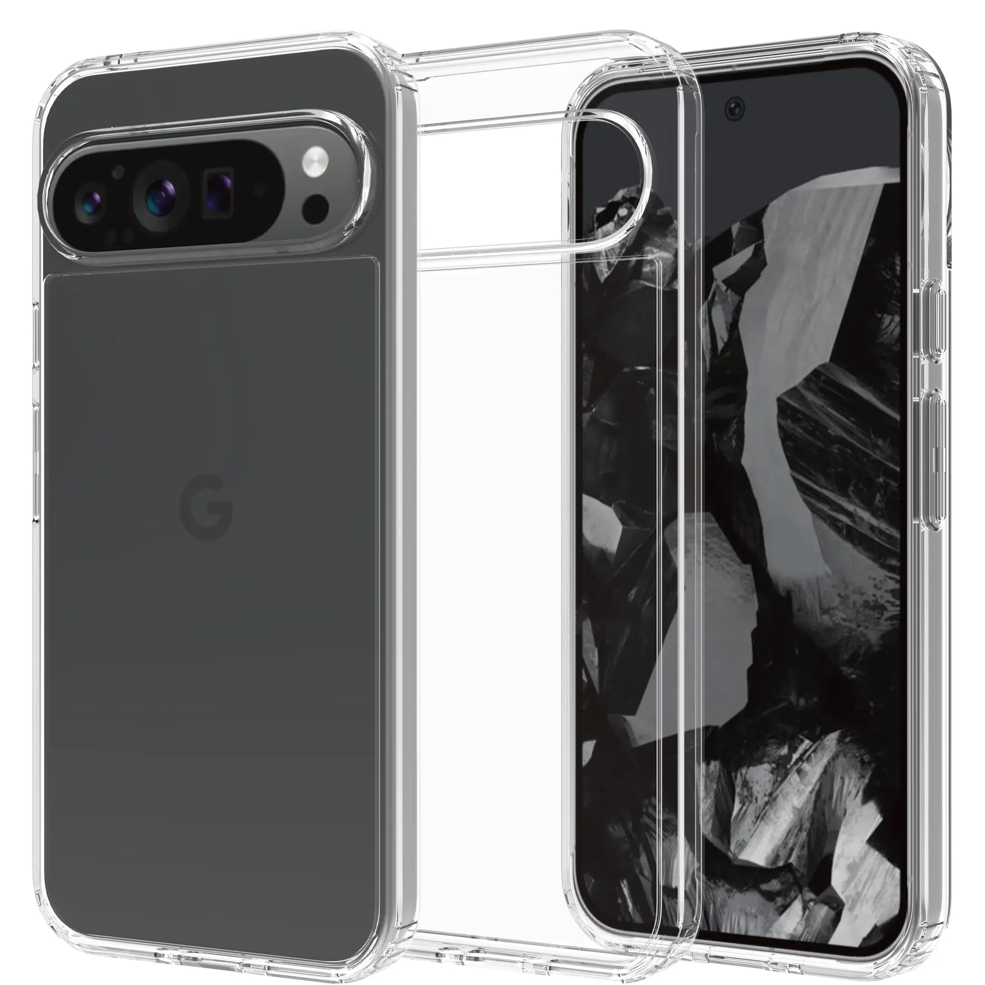 Hybridcover Google Pixel 9 Pro XL Gennemsigtig