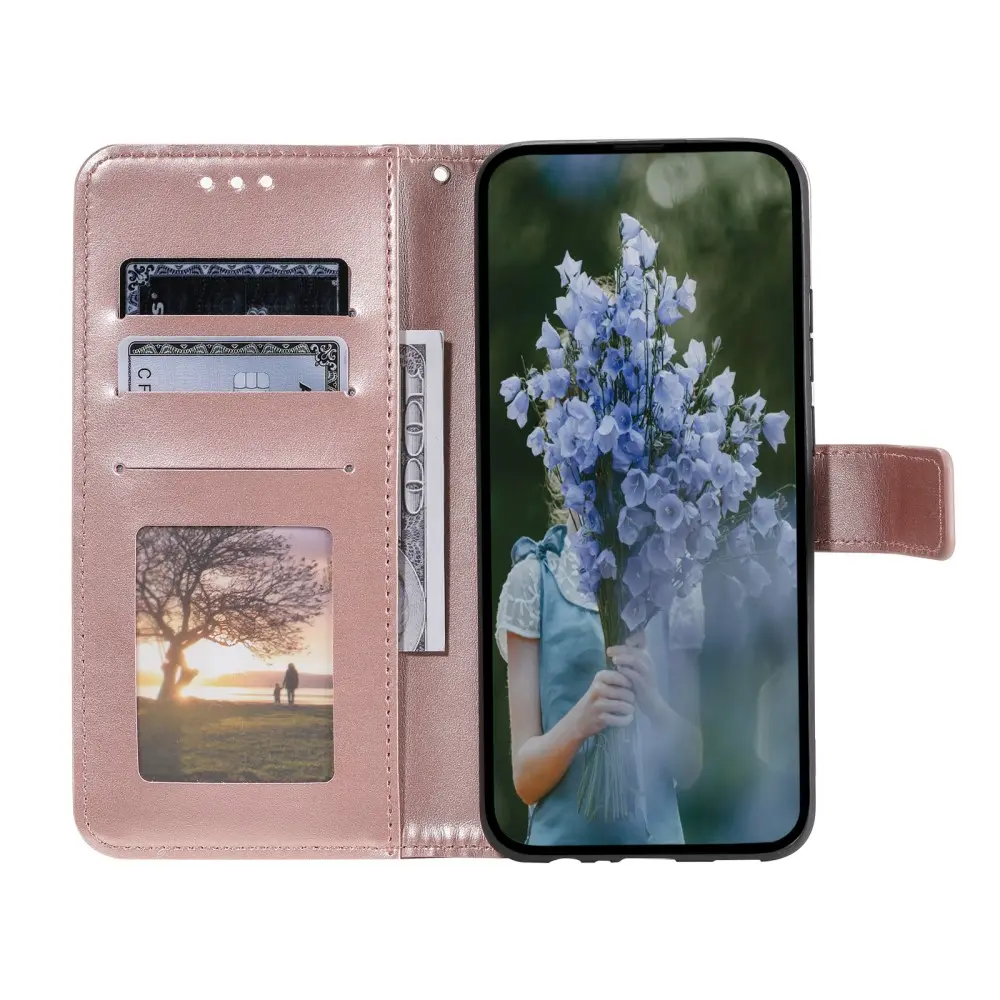 Läderfodral Mandala Xiaomi Redmi Note 14 Pro roséguld