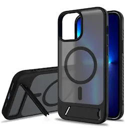 iPhone 12 Pro Max Magneettinen hybridisuojakuori integroidulla tuella, Musta