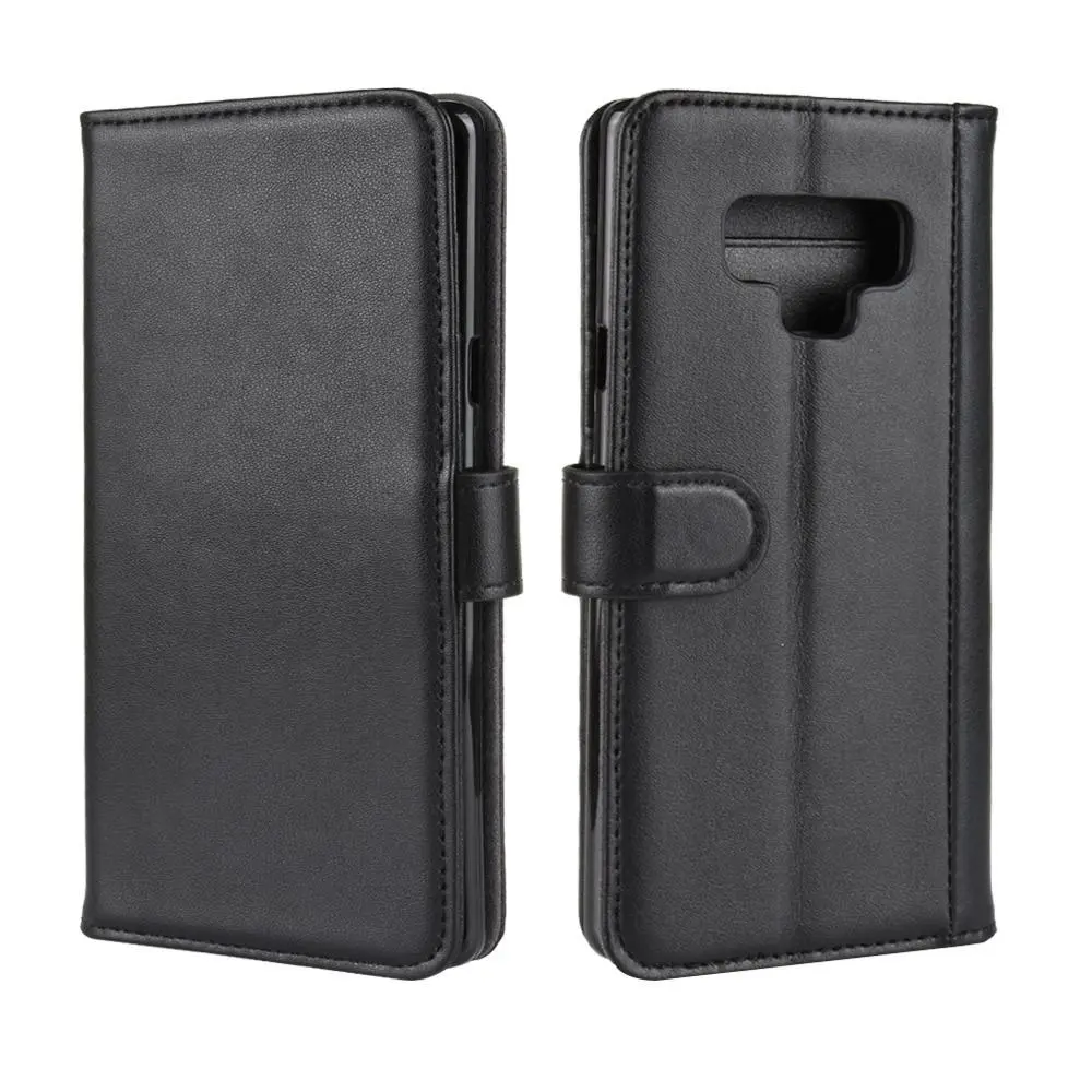 Äkta Läderfodral Samsung Galaxy Note 9 Svart