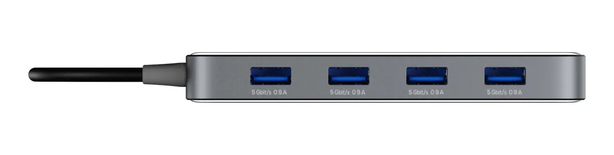 USB-A Hubb 4x USB-A hona 5 Gbit/s Svart