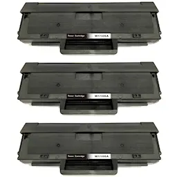 3-pack Toner HP Laser MFP 135a - erstatter HP 106A / W1106A, Svart, 1000 sider