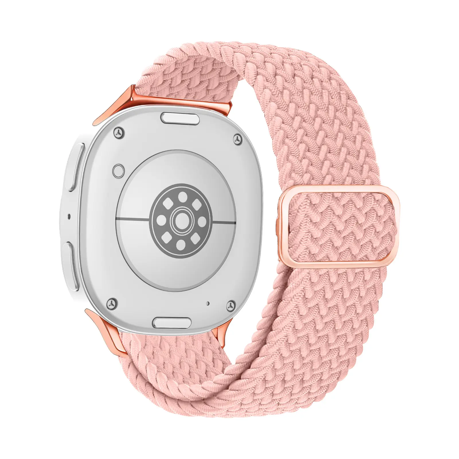 Flätat Elastiskt Nylonarmband Samsung Galaxy Watch 8 40mm Rosa