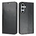 Mobiltaske Ægte Læder Samsung Galaxy S25 FE Sort