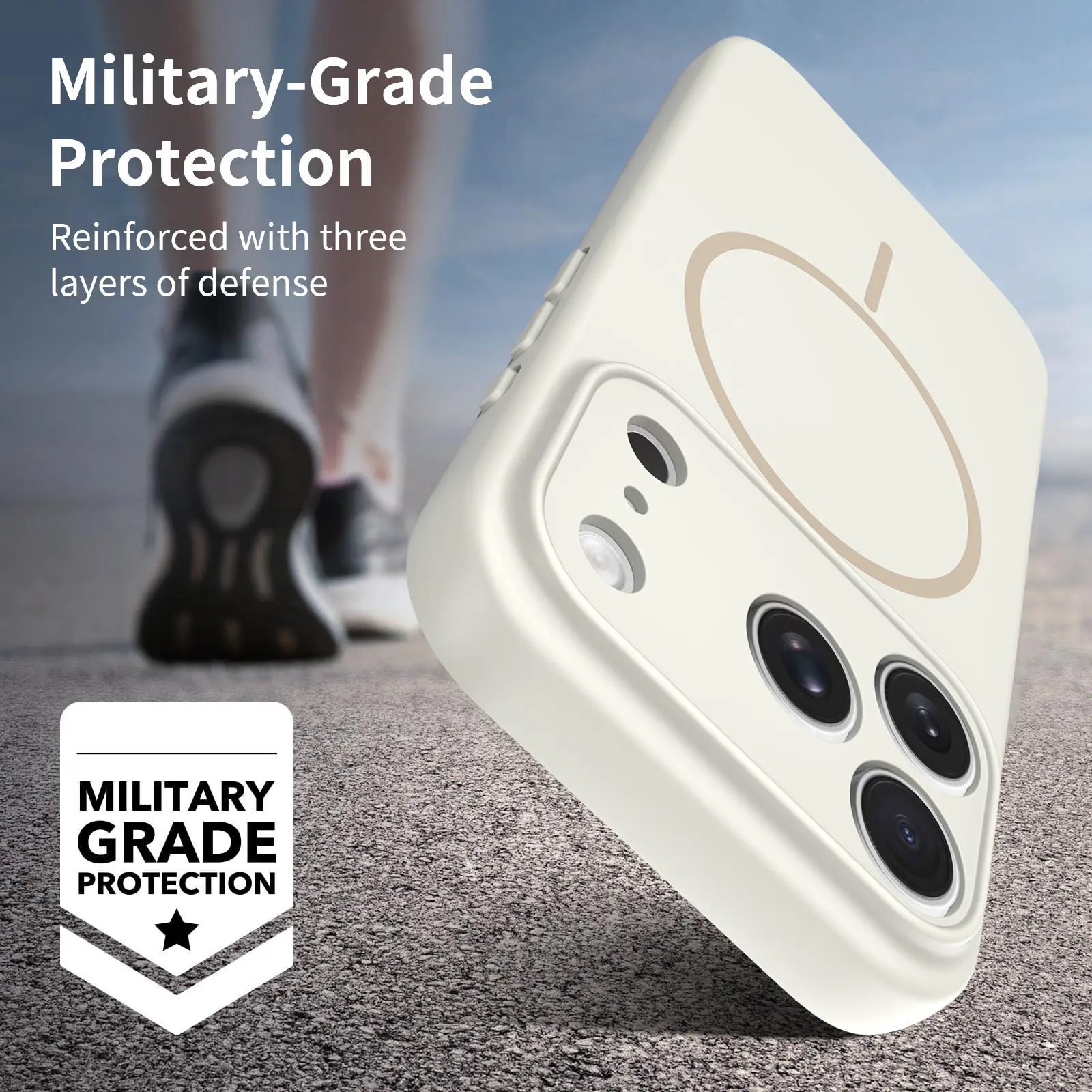 MagSafe-skal SoftArmor iPhone 18 Pro Beige