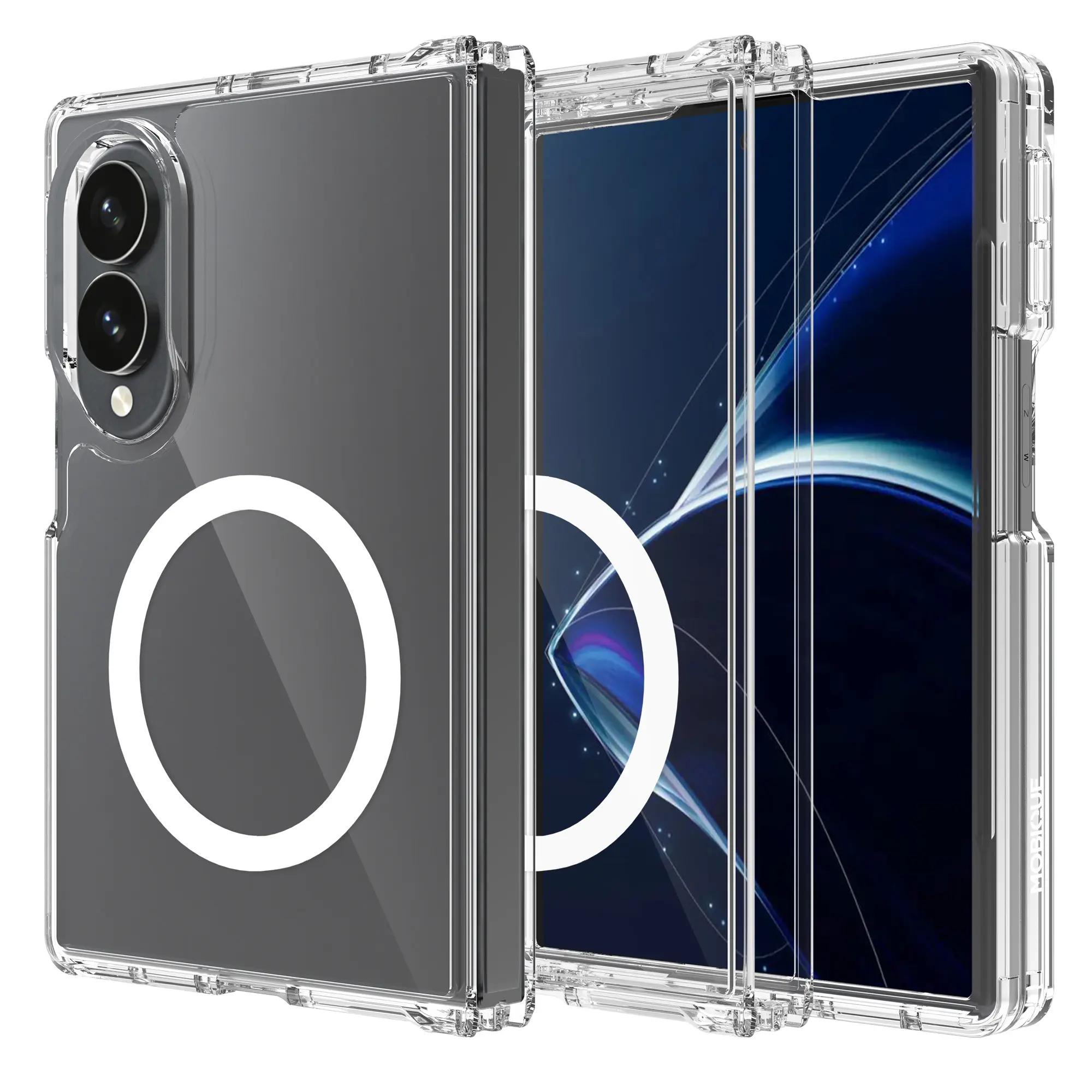 Samsung Galaxy Z Fold 8 MagSafe Hybrid-suojakuori, Kirkas