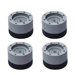 Stabelbare vibrasjonsdempende føtter til vaskemaskin og tørketrommel (4-pack)