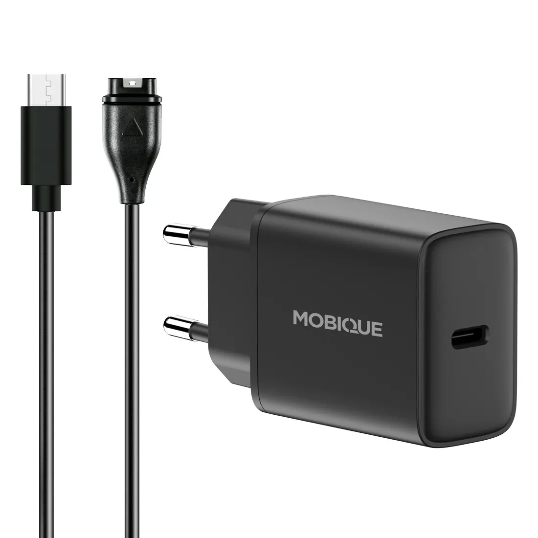 Komplet oplader Garmin Vivoactive 5 kabel og vægoplader 20W Sort