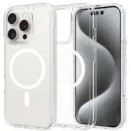 Hybridcover MagSafe iPhone 16 Pro Max Gennemsigtig