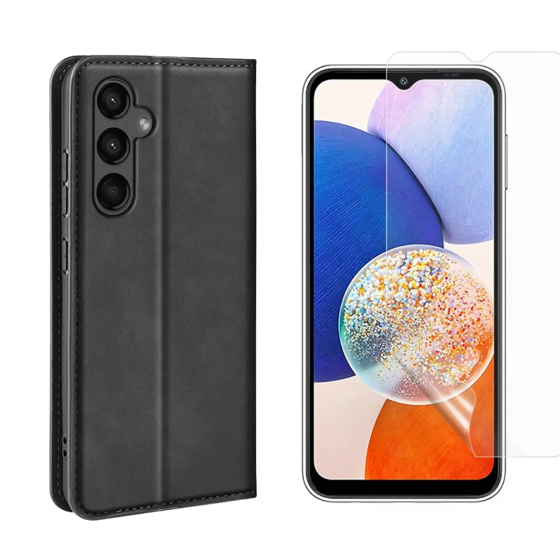 Samsung Galaxy A15 Kit med Tunt fodral och Skärmskydd