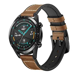 Premium Nahkaranneke Huawei Watch GT 2 Pro/Watch GT 2 46mm/Watch GT 2e/Watch GT Ruskea