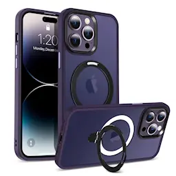 iPhone 14 Pro Magnetic hybridcover med stativfunktion, Violet