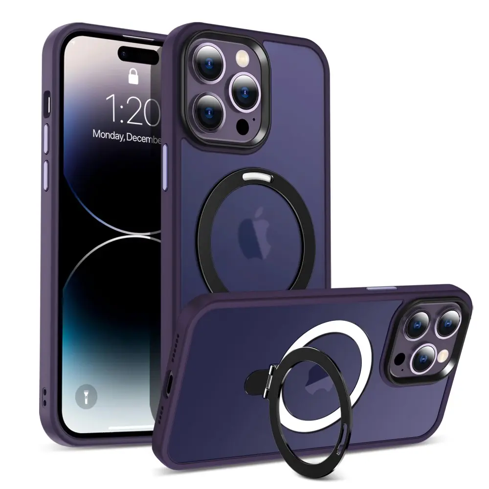 Hybridcover Magnetic Ring iPhone 14 Pro Violet