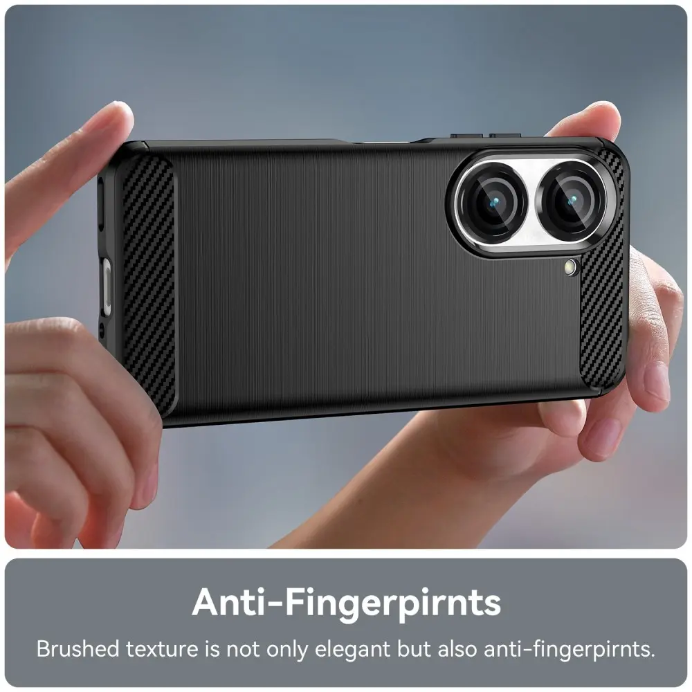 Asus ZenFone 9 Skal TPU Brushed Svart