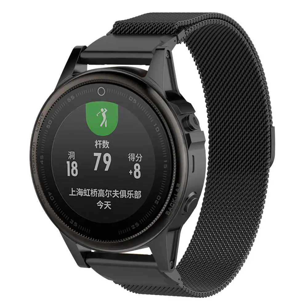 Armbånd Milanese Garmin Epix Pro 42mm Gen 2 Sort