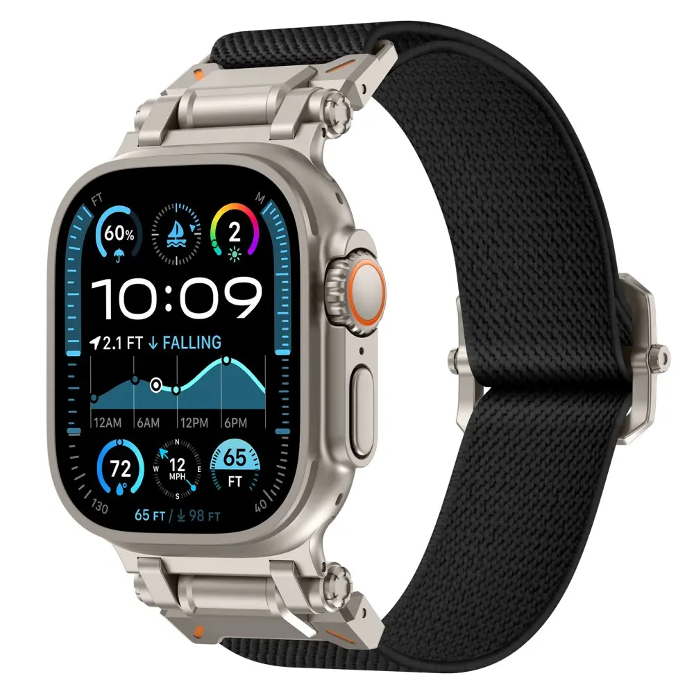 Endure Flex Nylon Strap Apple Watch Ultra 49mm 2nd Gen Svart/titan
