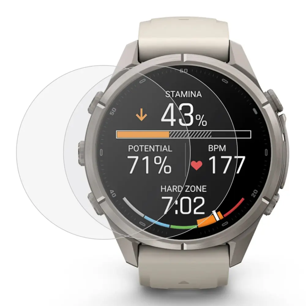 2-Pak hærdet Glas 0.3mm Skærmbeskytter Garmin Fenix 9 Pro 43mm
