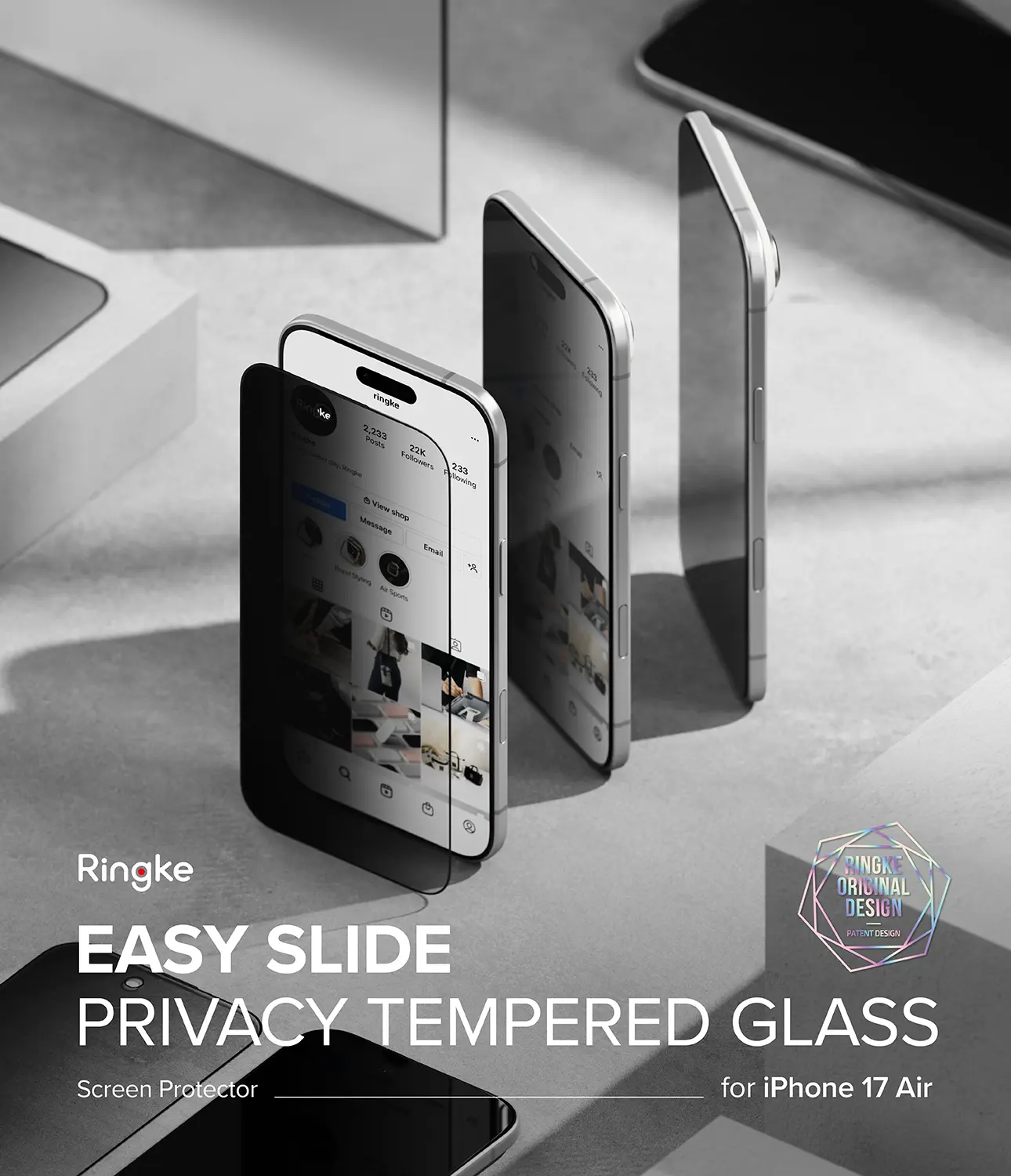 Easy Slide Privacy Glass (2-pack) iPhone Air
