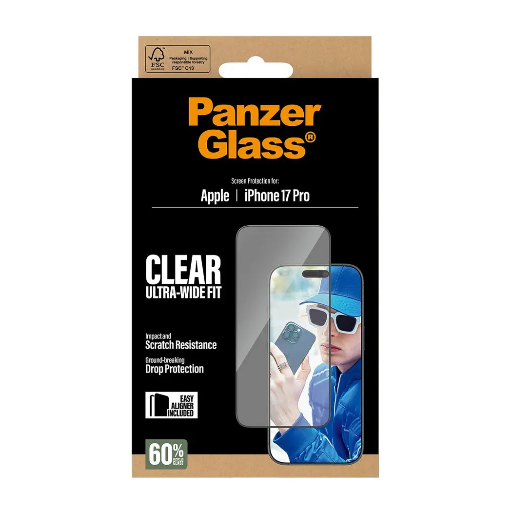iPhone 17 Pro Screen Protector (with EasyAligner) Ultra Wide Fit