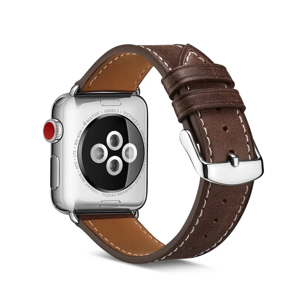 Läderarmband Apple Watch Series 8 45mm Brun
