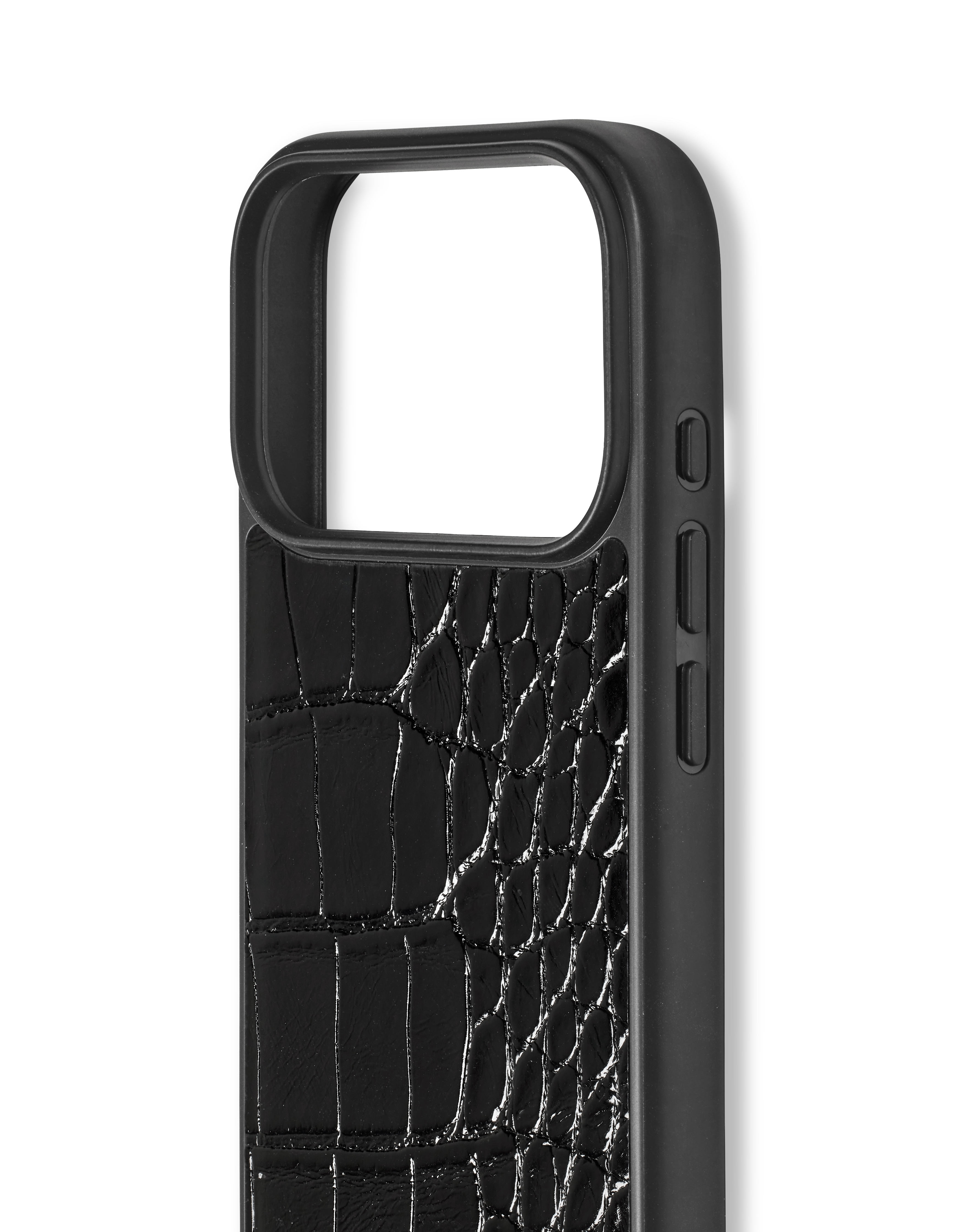 Vegan Leather MagSafe Case iPhone 17 Pro Max Black Croco