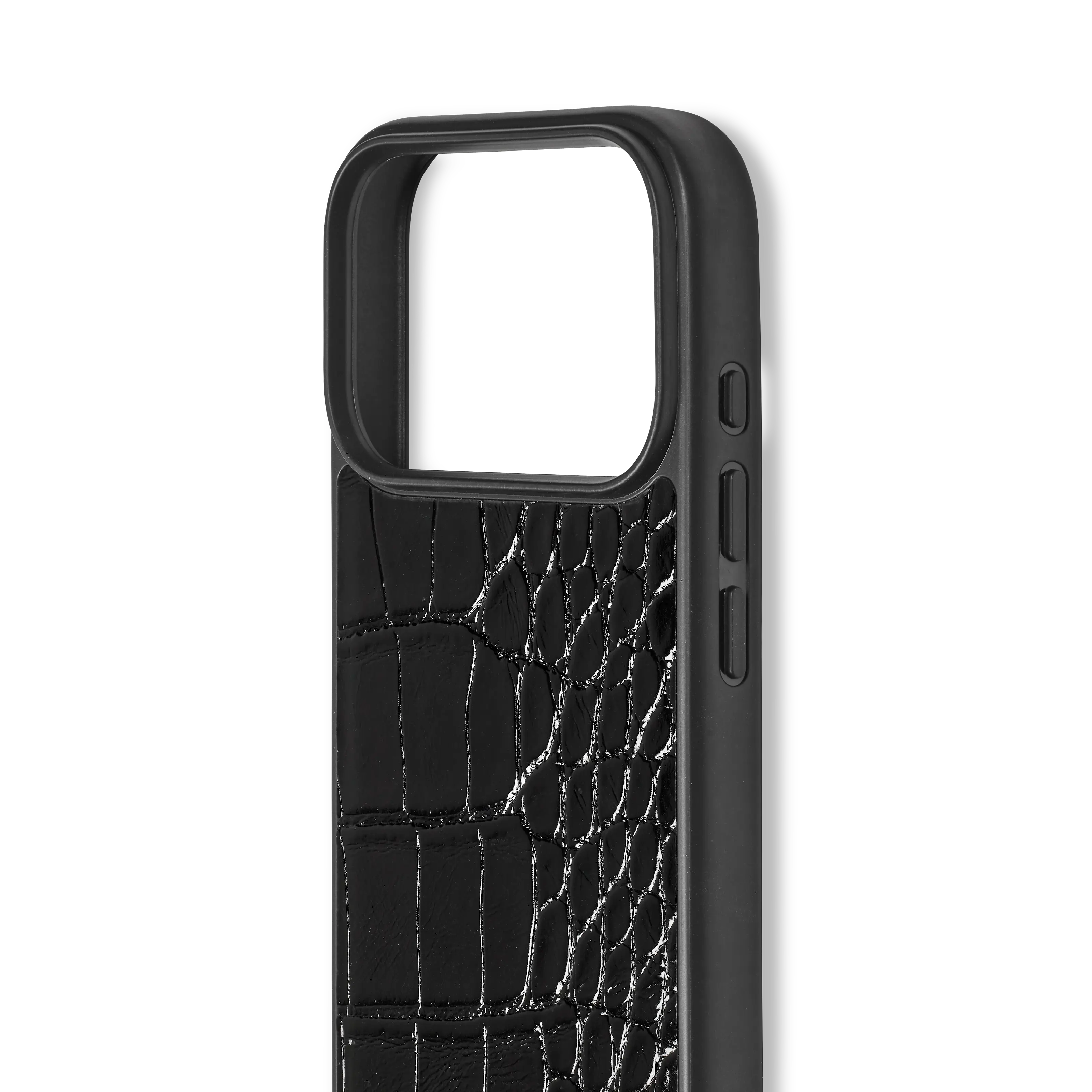Vegan Leather MagSafe Case iPhone 18 Pro Max Black Croco