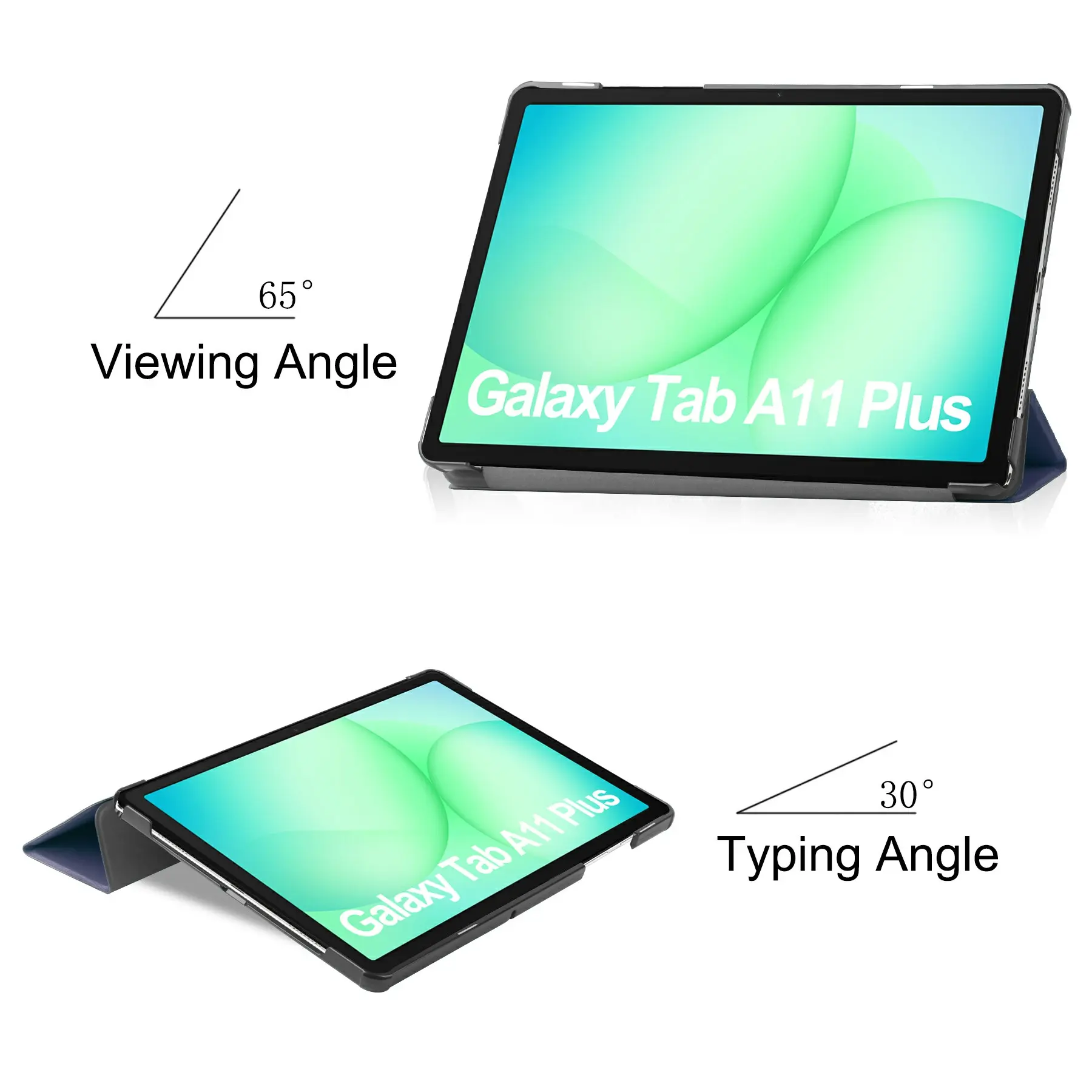Fodral Tri-fold Samsung Galaxy Tab A11 Plus Blå