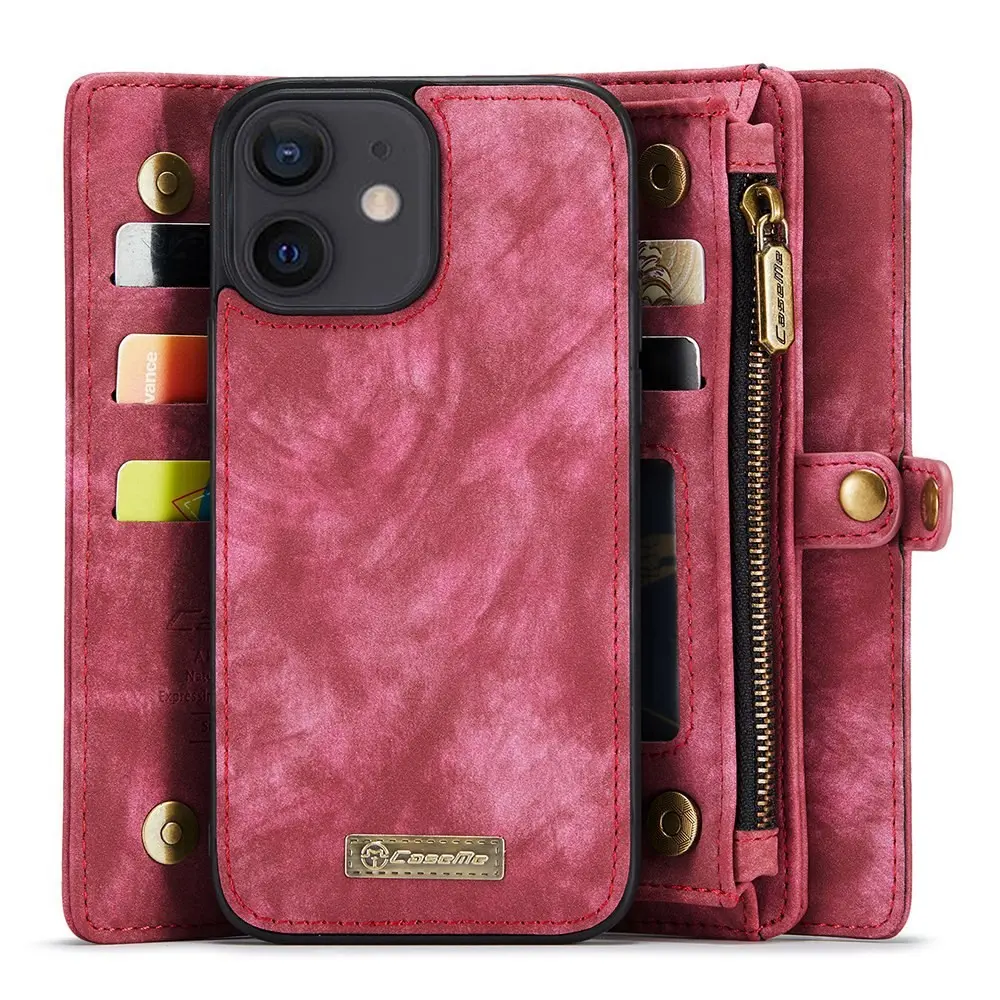 Multi-slot Plånboksfodral iPhone 12/iPhone 12 Pro Röd