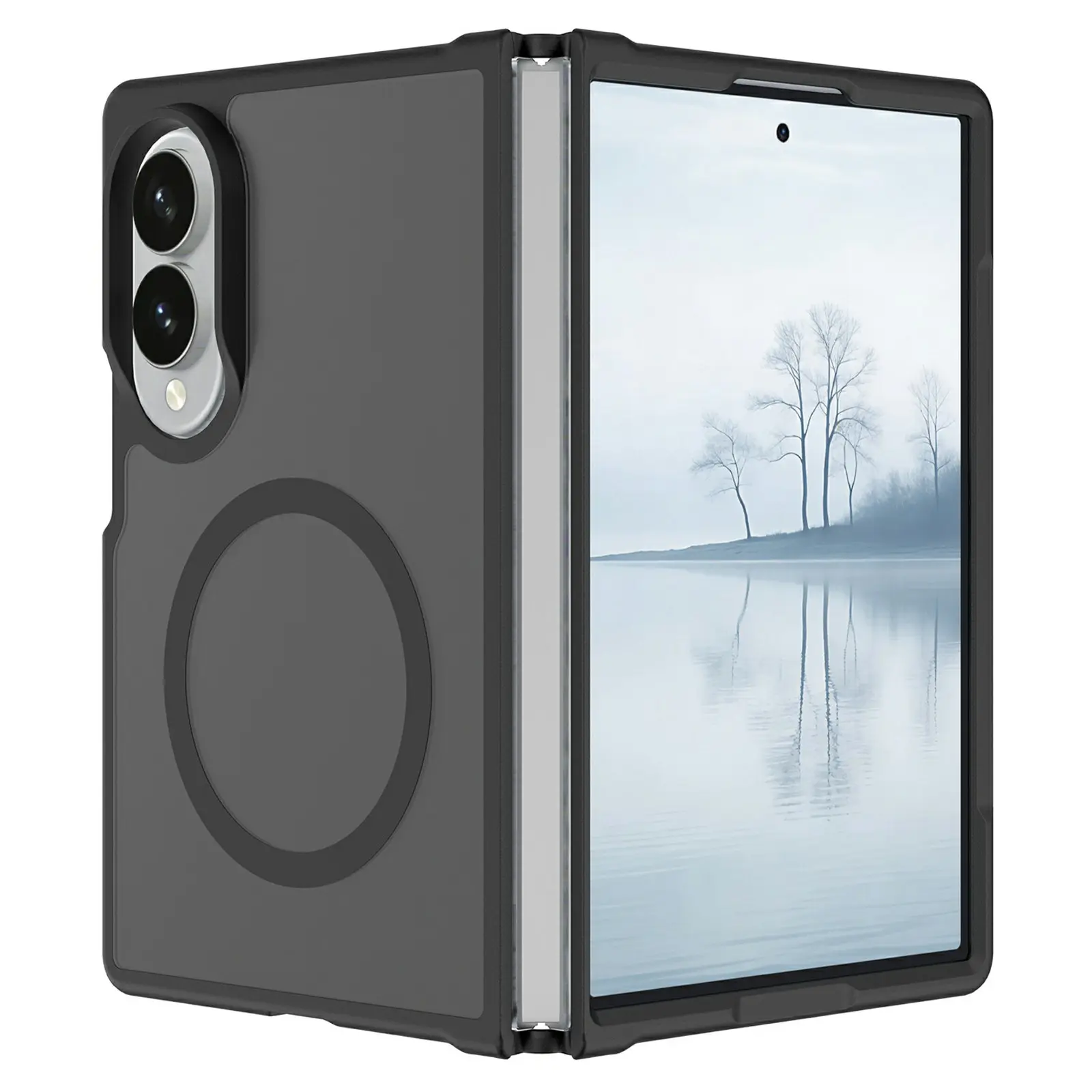 Samsung Galaxy Z Fold Wide Hybrid-deksel Magnetisk, Frosted Black