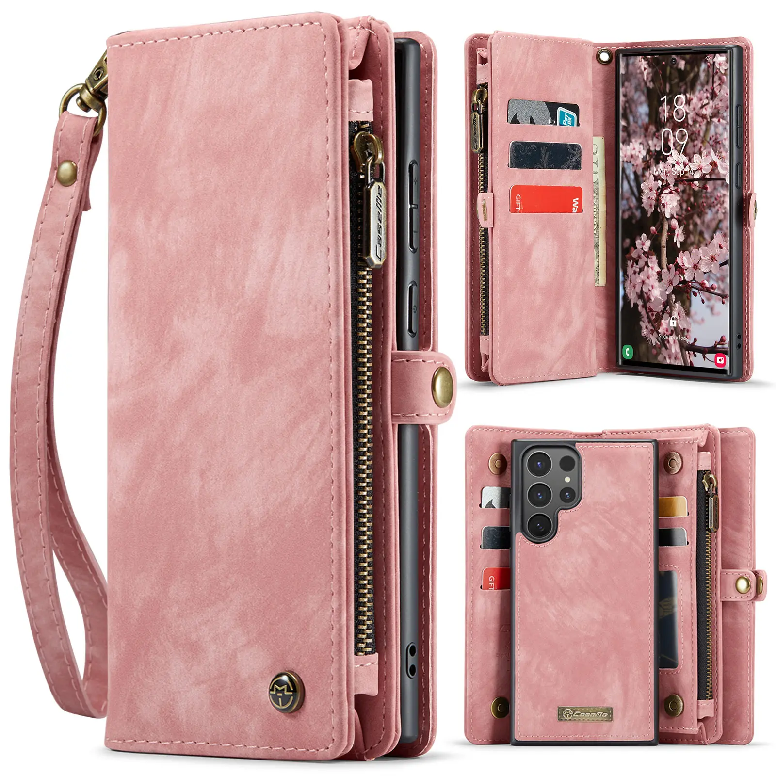 Multi-slot Plånboksfodral Samsung Galaxy S26 Ultra Rosa