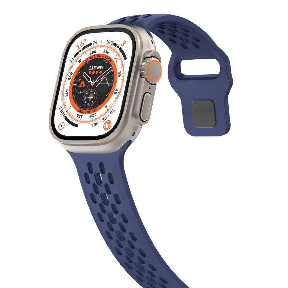 Silikonarmband Sport Apple Watch Series 1-3 42mm Mörkblå