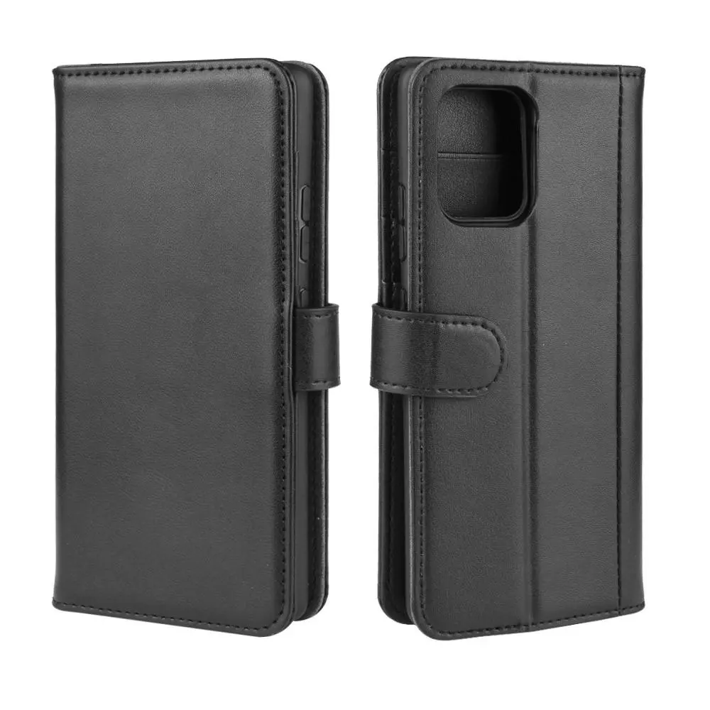 Äkta Läderfodral Samsung Galaxy S10 Lite Svart