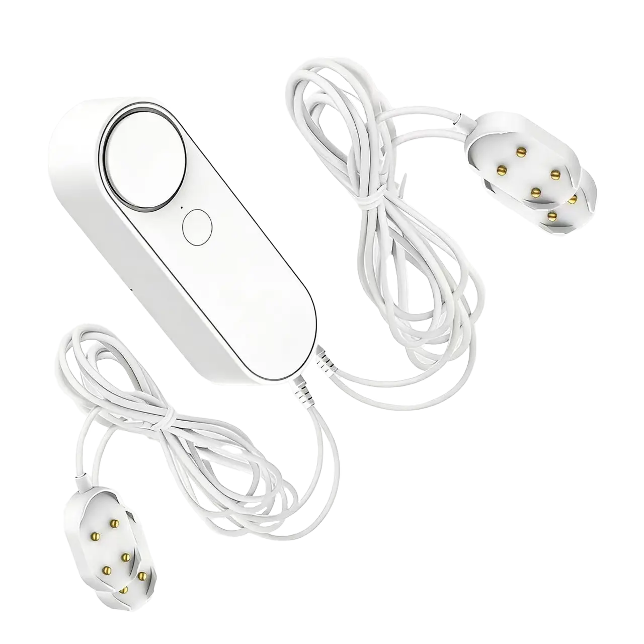 Smart Home Vandlækagesensor med indbygget alarm, Hvid