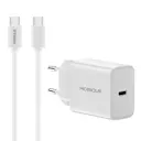 Laddare Samsung Galaxy S25 - USB-C 2m kabel & väggladdare, Vit