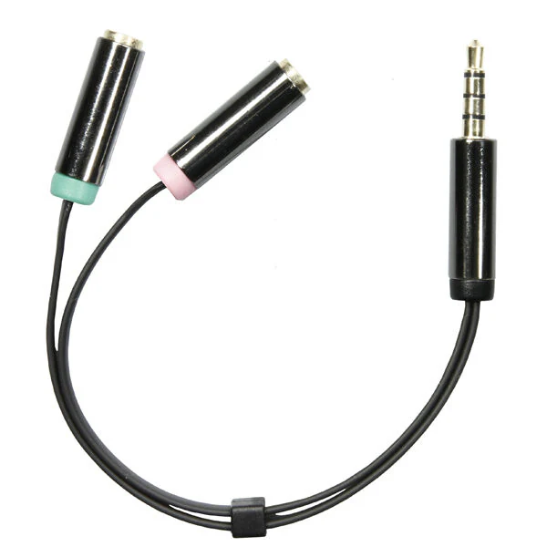 Ljudadapter 3.5mm hane till 2x hona