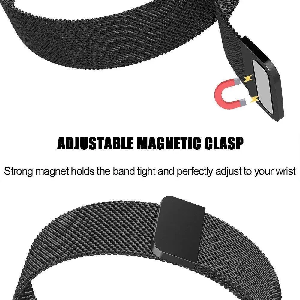 Armband Milanese Fitbit Charge 4/Charge 3 Svart
