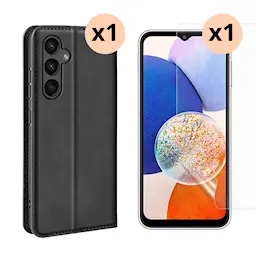 Samsung Galaxy A15 Beskyttelsessæt Tyndt mobiltaske og Skærmbeskyttelse