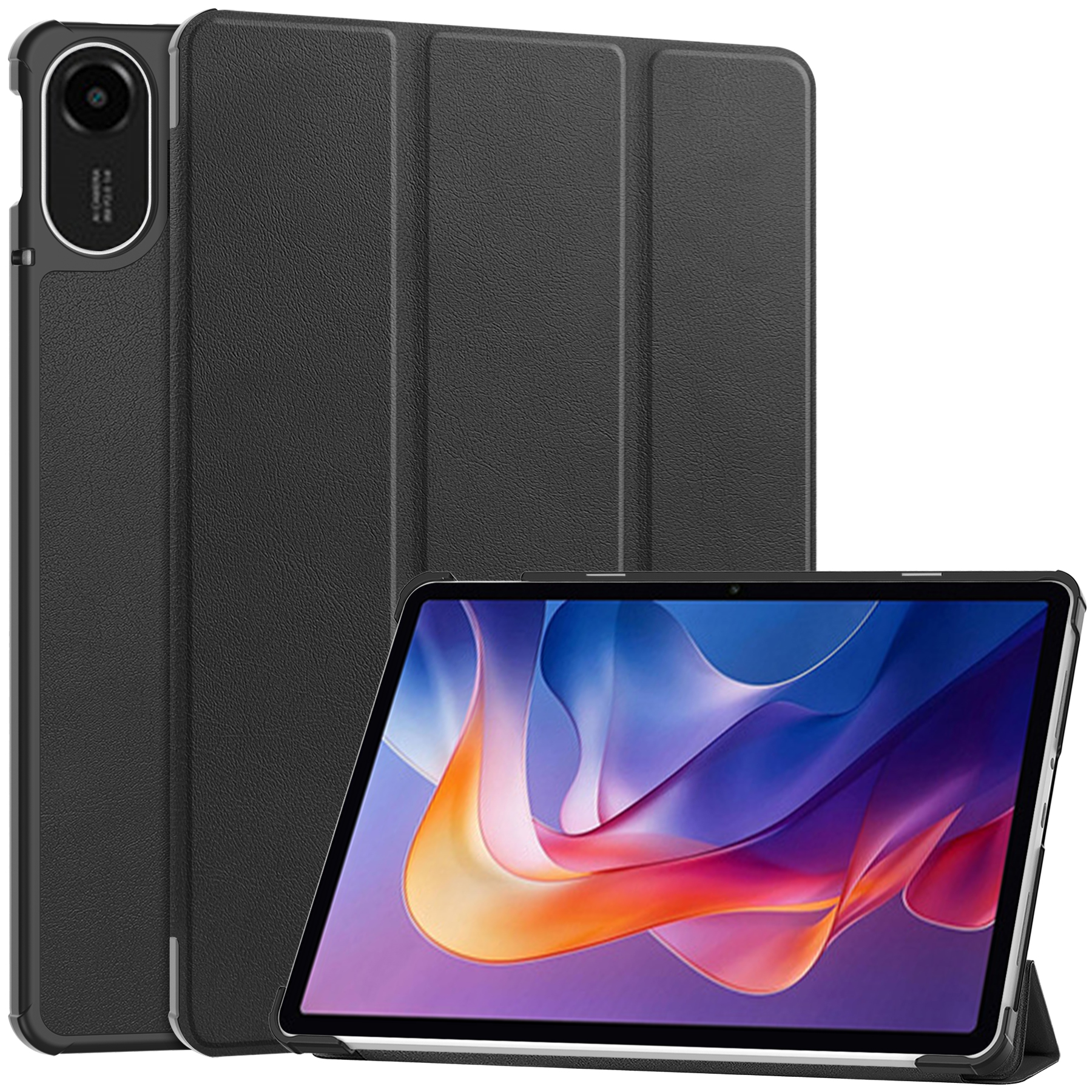 Etui Tri-fold Xiaomi Redmi Pad 2 Svart - Beskyttende deksel med støttefunksjon