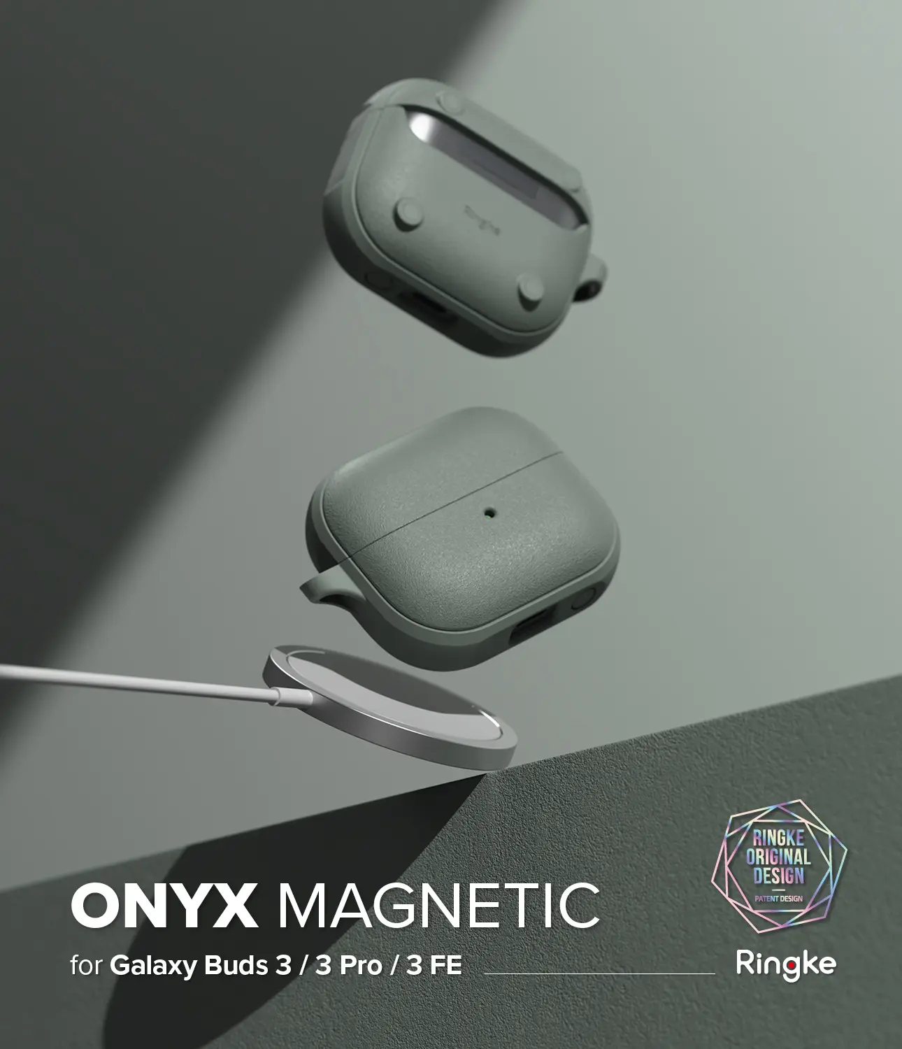 Onyx Magnetic Case Samsung Galaxy Buds 3 Sage Green