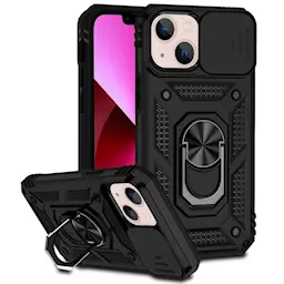 Hybriddeksel Ring + Kamerabeskyttelse iPhone 13 Mini Svart