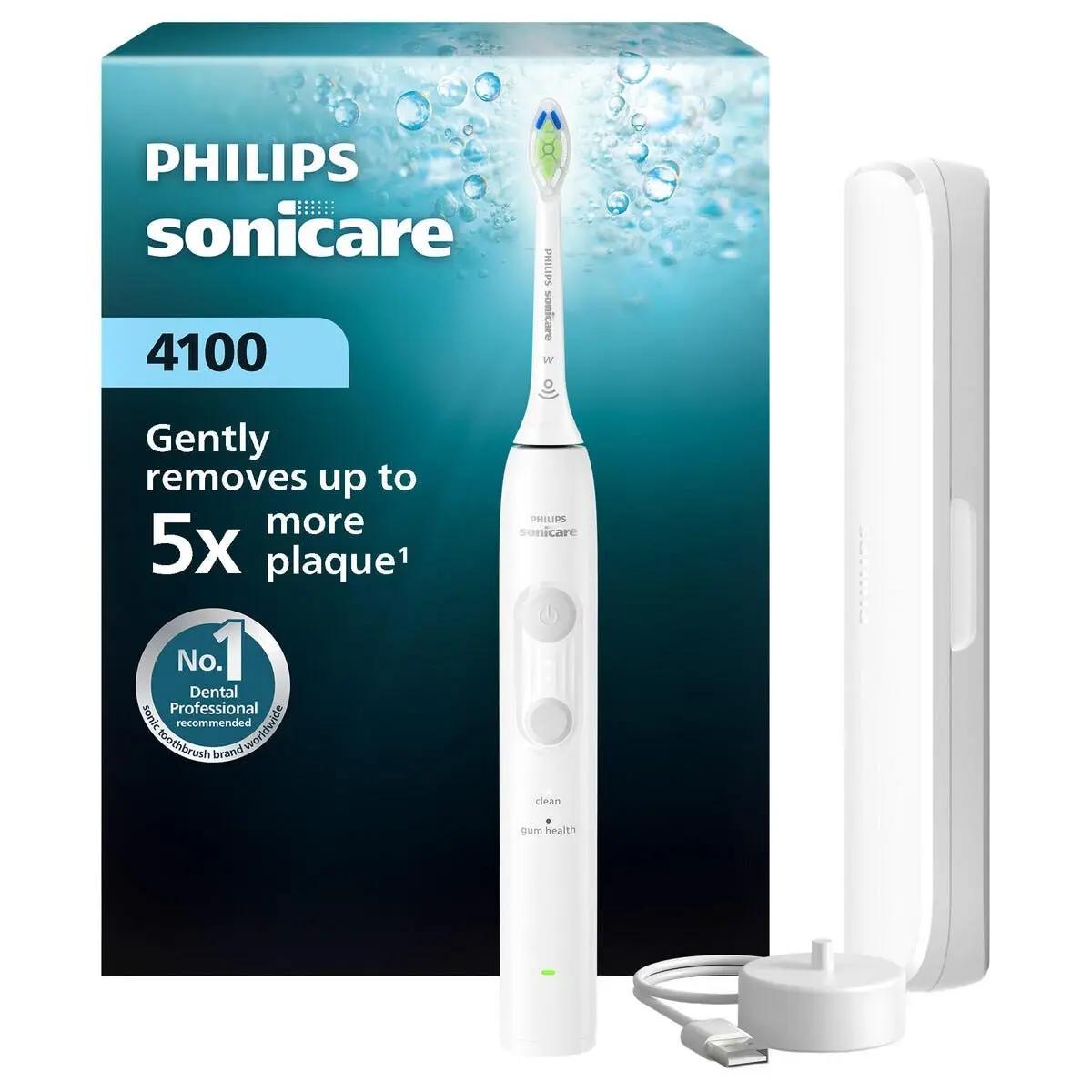 Sonicare 4100 Series Eltandborste HX4043/41, Vit