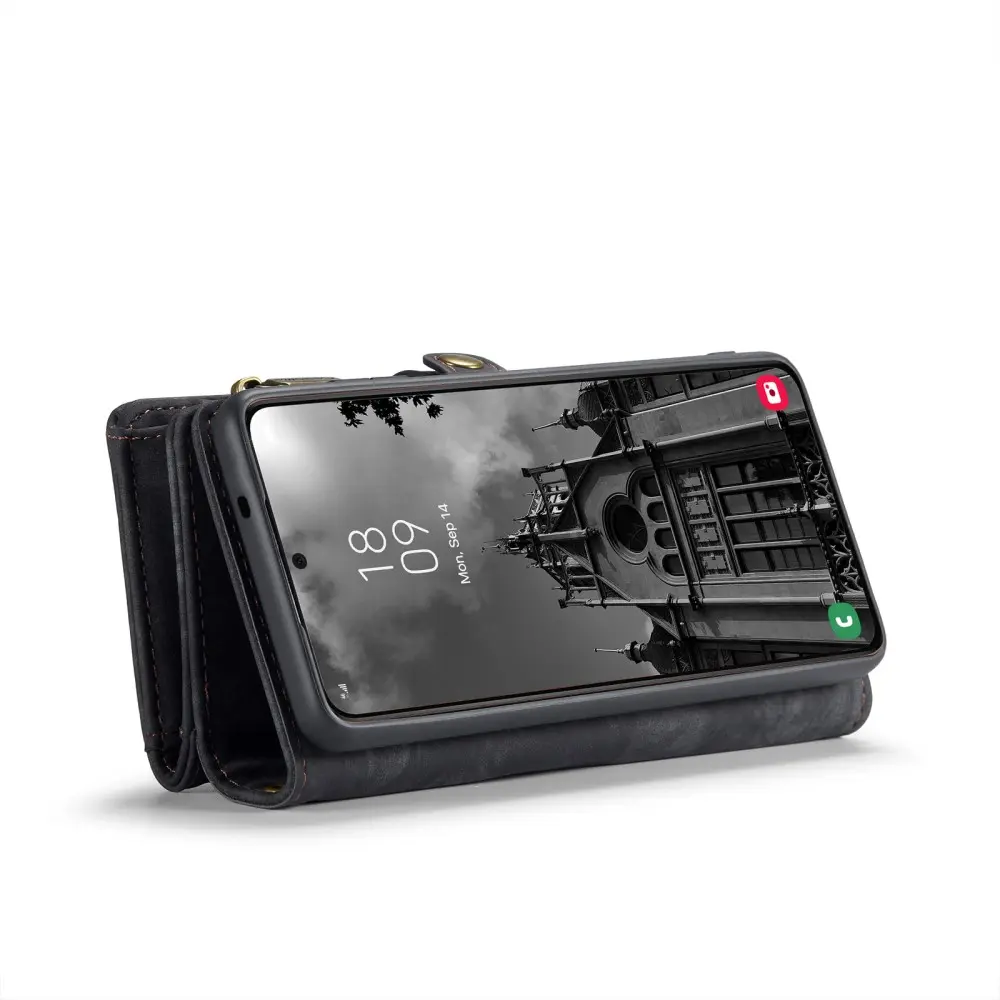 Multi-slot Plånboksfodral Samsung Galaxy S25 Grå