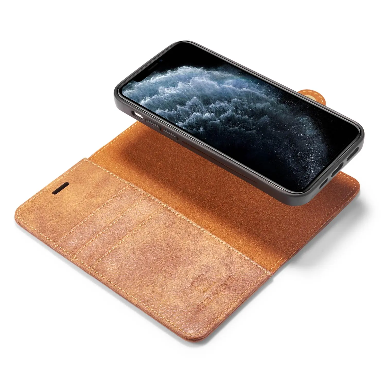 Magnet Wallet iPhone 12/iPhone 12 Pro Cognac