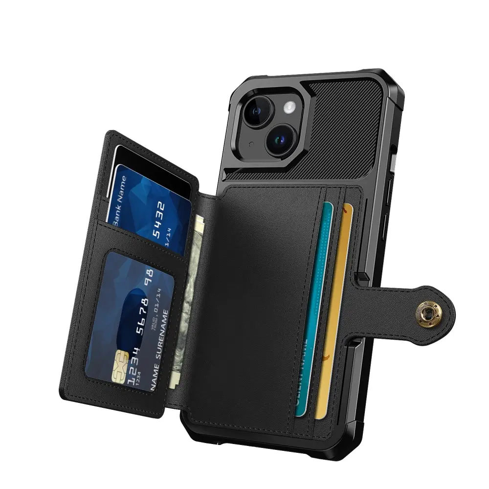 Tough Multi-slot Case iPhone 15 Svart
